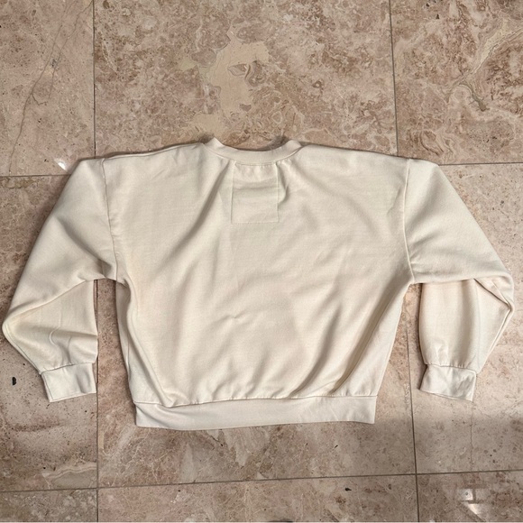 Aviator Nation Cream Sweater with Rainbow Stripes - Picture 7 of 9